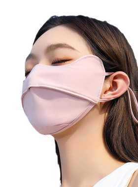 冰丝防晒口罩防紫外线女黑色女士高颜值2024年网红透气新款护眼角