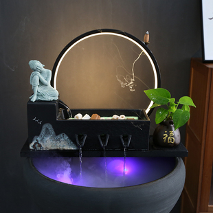 水族鱼缸过滤器增氧泵循环系统创意净水器古法养鱼缸鱼池假山造景