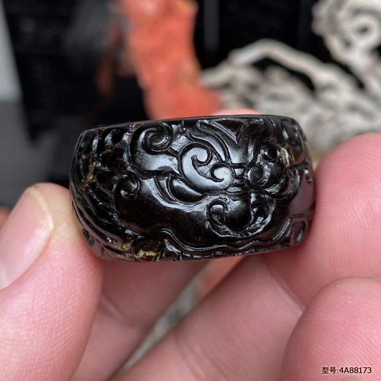 海神柳保真天然海柳戒指扳指