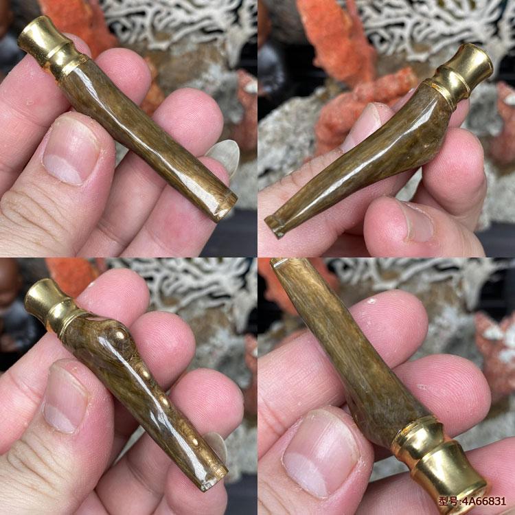 烟嘴保真天然金珊瑚烟嘴双重循环