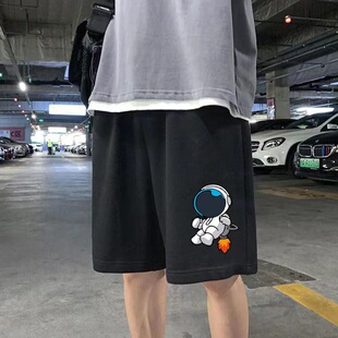 胖子运动裤 加肥加大码 字母休闲ins春夏季 男宽松潮流韩版 五分短裤