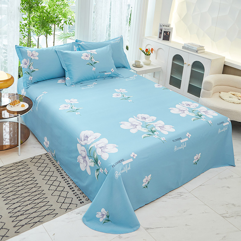 纯棉床单单件100全棉学生宿舍单人1.2儿童被单枕套三件套床上用品,床上用品,床单,淘宝优惠券,粉丝福利购,淘宝优惠卷