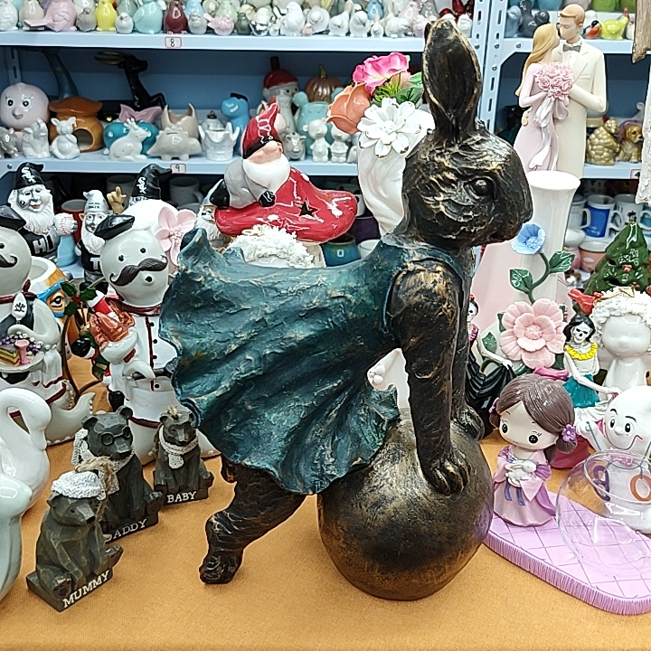 新品树脂大号兔子艺术摆件高度37/非偏满23包邮部分瑕,家居饰品,桌面摆件,淘宝优惠券,粉丝福利购,淘宝优惠卷