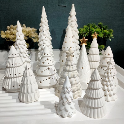 新品高温瓷高透光圣诞树夜灯摆件圣诞节布置场景装饰礼物