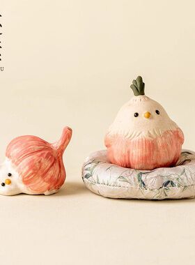 居家家用原矿紫砂蒜头小鸟茶宠摆件手工蒜鸟小茶玩可爱装饰工艺品