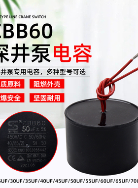 CBB60深井泵潜水泵电容25/30/35/40/45/50UF油浸式水泵电容器450v