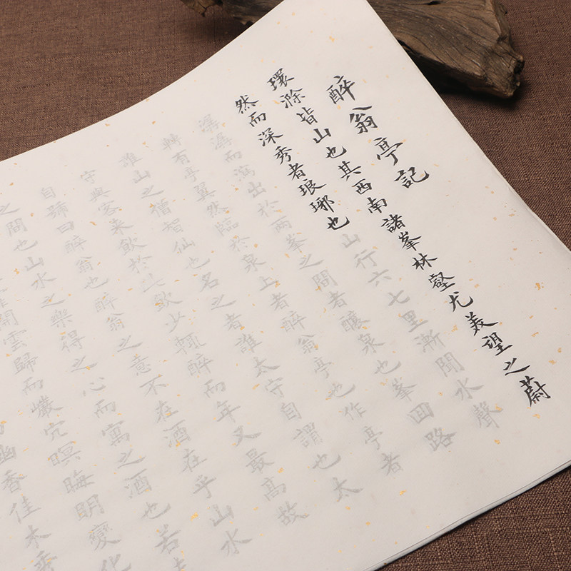 醉翁亭记洒金半生熟纸小楷字帖