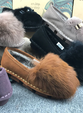 jm快乐玛丽棉鞋冬款套脚一脚蹬加绒保暖休闲女鞋子93080W 93105W