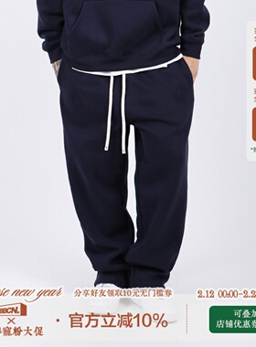 BBCN STORE美式休闲秋冬高街加绒卫裤男女宽松百搭多色抓绒长裤