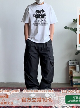 BBCN STORE美式复古户外伞兵裤休闲裤大口袋宽松休闲百搭长裤