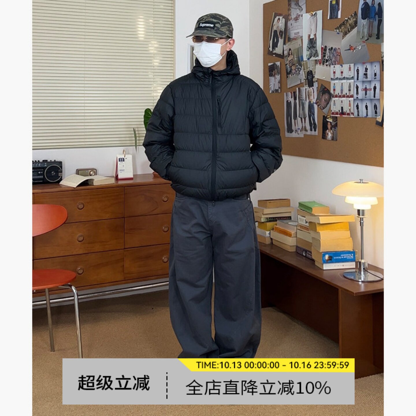 BBCN STORE 美式复古纯棉弯刀工装裤男女秋冬百搭宽松休闲长裤