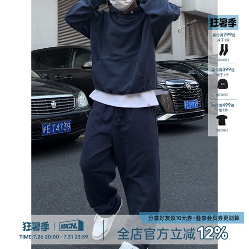 美式休闲运动裤抽绳卫裤纯棉百搭