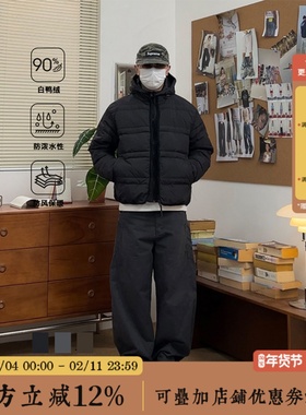 BBCN STORE可拆卸连帽羽绒服90白鸭绒无性别户外工装运动外套