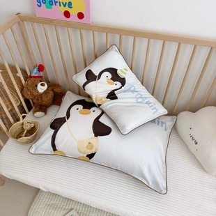 A类母婴级100支全棉新疆长绒棉枕套儿童学生纯棉枕芯枕头套一对装