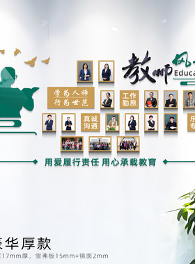 教师风采行为世范展示墙