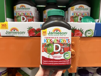 Jamieson Chewable Vitamin D3健美生维生素D3咀嚼片草莓味365片
