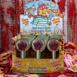 【现货】加拿大原产Bonbons枫糖浆棒棒糖枫叶糖礼盒装20g/支