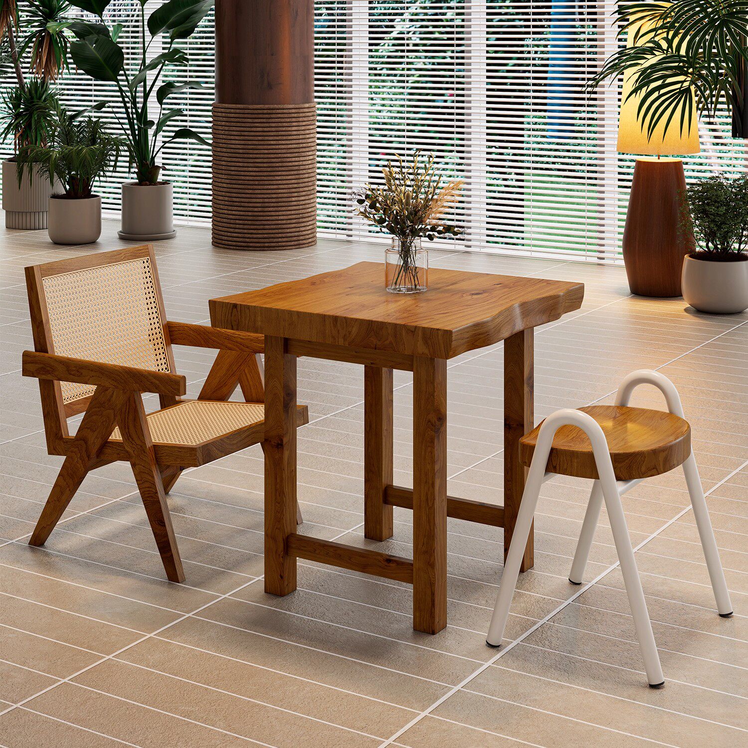 实木餐桌椅组合商用酒吧西餐厅咖啡奶茶餐饮饭店复古风桌子长方桌