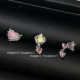Maywct 甜美渐变粉人鱼姬欧泊爱心蝴蝶澳宝钛钢螺丝耳骨耳蜗耳钉