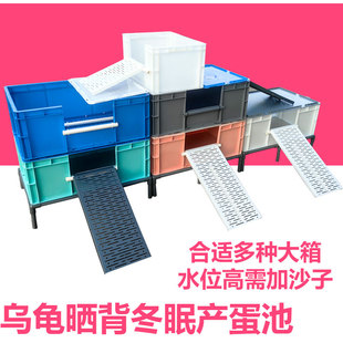 乌龟晒台乌龟产蛋池移动式独立繁殖池沙池可拆卸爬梯产蛋板周转箱