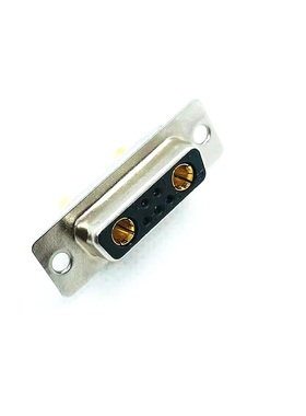 实心针DB7W2母头焊线 7针连接器40A大电流接头 5+2电源信号插头
