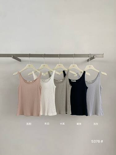 26春夏韩版sliver简约纯色螺纹吊带背心女内搭打底衫无袖上衣潮