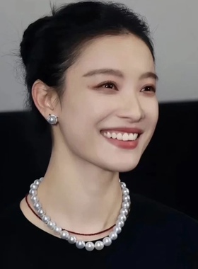 易梦玲倪妮同款施家珍珠项链锁骨链女2023年潮轻奢小众设计颈链