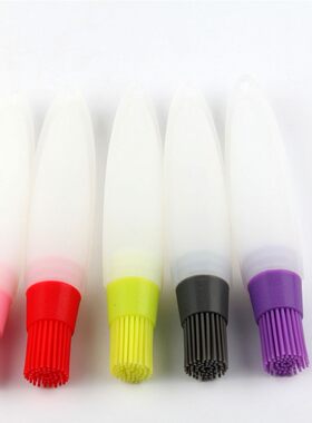 烘焙工具 不掉毛硅胶烧烤刷子 烘焙器具 彩色 笔筒型硅胶黄油刷