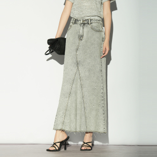 XG雪歌 半身裙XL203018A184 2026夏牛仔裙