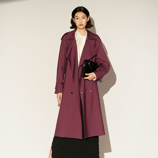 XG雪歌2026春时髦西装 风衣外套女XL108004A115 领高级感休闲中长款