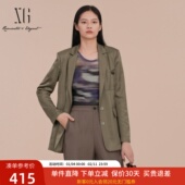 韩系休闲轻薄款 XG雪歌宽松西装 外套女2025春新款 西服XK107029A543