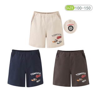 新款日系男童夏季纯棉短裤儿童工程汽车薄半裤五分裤休闲裤子外穿