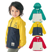 日单男童火车春秋季 冲锋衣 防风衣中大童连帽拉链防水休闲外套薄款
