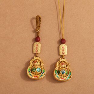 金属平安大葫芦沙金色电镀汽车钥匙扣挂件男女款式包包手机链配饰