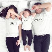 t恤全家装 不一样亲子装 儿童纯棉短袖 炸街母子装 上衣 一家三口夏季