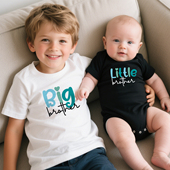 LIL姐兄弟装 团体团队服装 闺蜜装 BIG 字母印花宽松短袖 糖果色t恤女