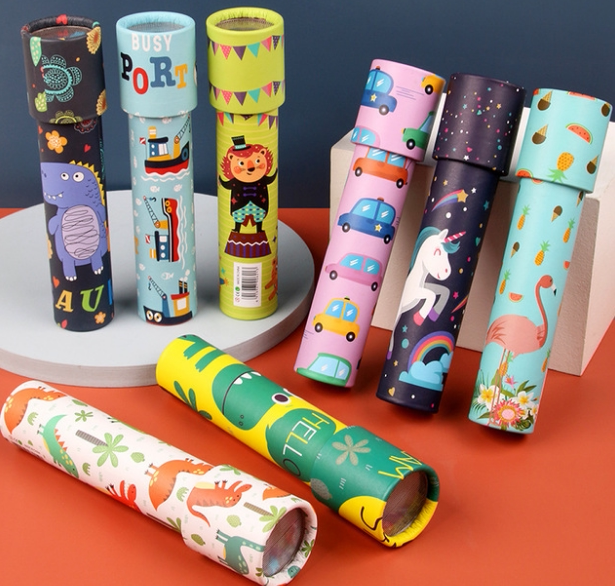 儿童漂亮色彩变幻认知百变万花筒创意摆地摊神器玩具儿童科学实验