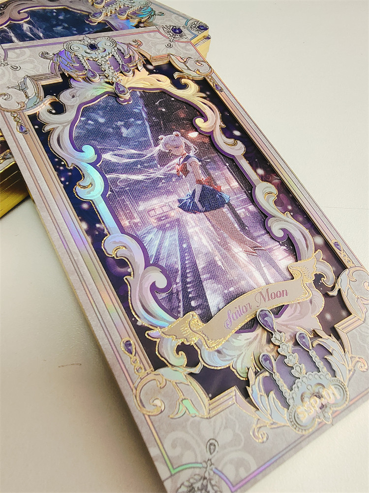 Sailor Moon cards, SAILOR MOON cards, anime peripheral collections, thick cards, loose cards, open blind boxes, long cards