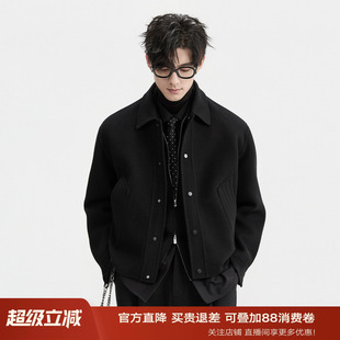 伯爵卓尔25初冬高级感双面呢全羊毛外套男士通勤行政短款毛呢夹克