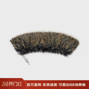 伯爵卓尔25冬季仿狐狸毛毛领渐变色气质百搭男士毛呢外套披肩配饰