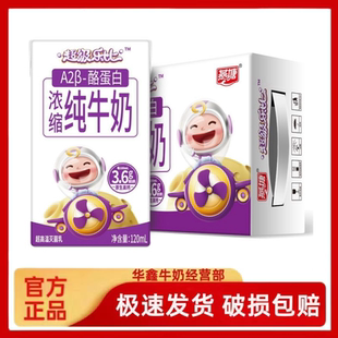 燕塘超级乐比A2β-酪蛋白浓缩纯牛奶120ml16盒整箱儿童学生营养奶