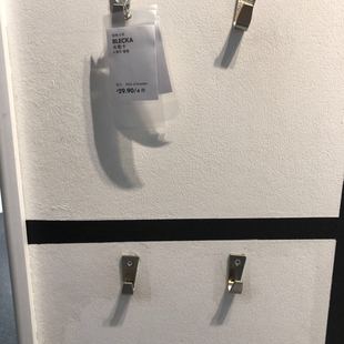 宜家代购国内布勒卡挂钩衣帽金属墙壁储物挂件承重壁挂需打孔4件