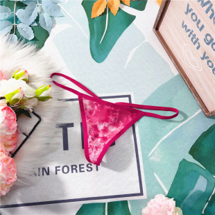 Back小众中低腰内内 美臀T X337 性感女生网纱涂鸦细带丁字裤