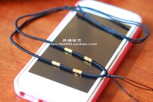 999足24k纯金节节高转运珠项链吊坠黄金银玉石挂绳红黑绳男女2mm