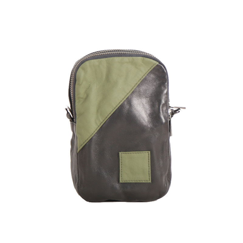 2024新款真皮手机包斜挎小包包迷你单间斜挎包头层牛皮钱包情侣