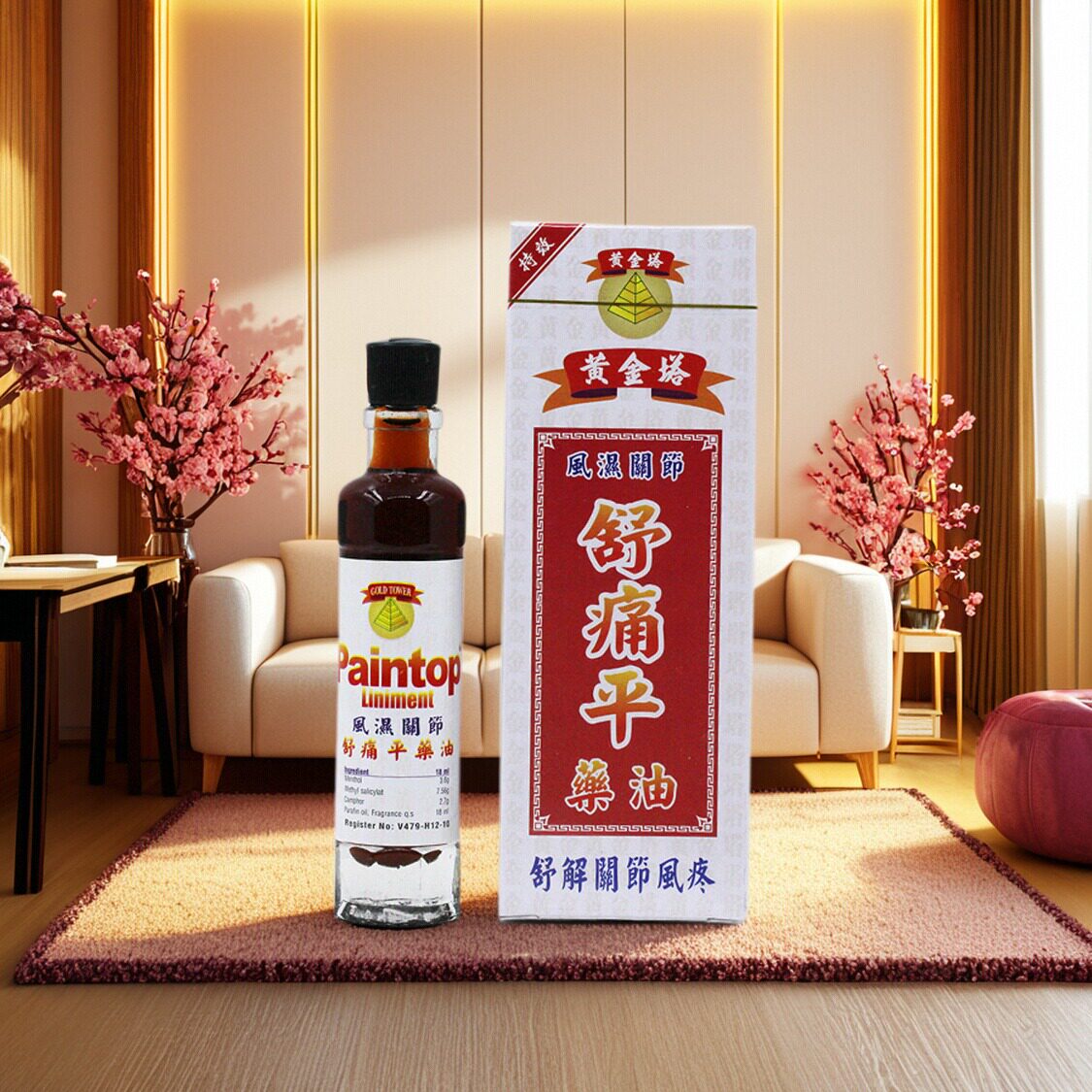 越南原装正品越南正品原装黄金塔舒痛平18ml 舒筋活络油跌打损伤