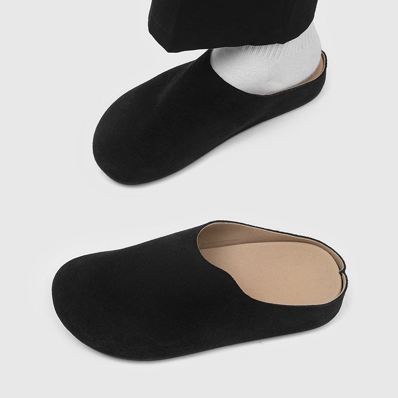 勃肯鞋男款2026新款包头半拖鞋男一脚蹬懒人外穿休闲凉拖鞋穆勒鞋