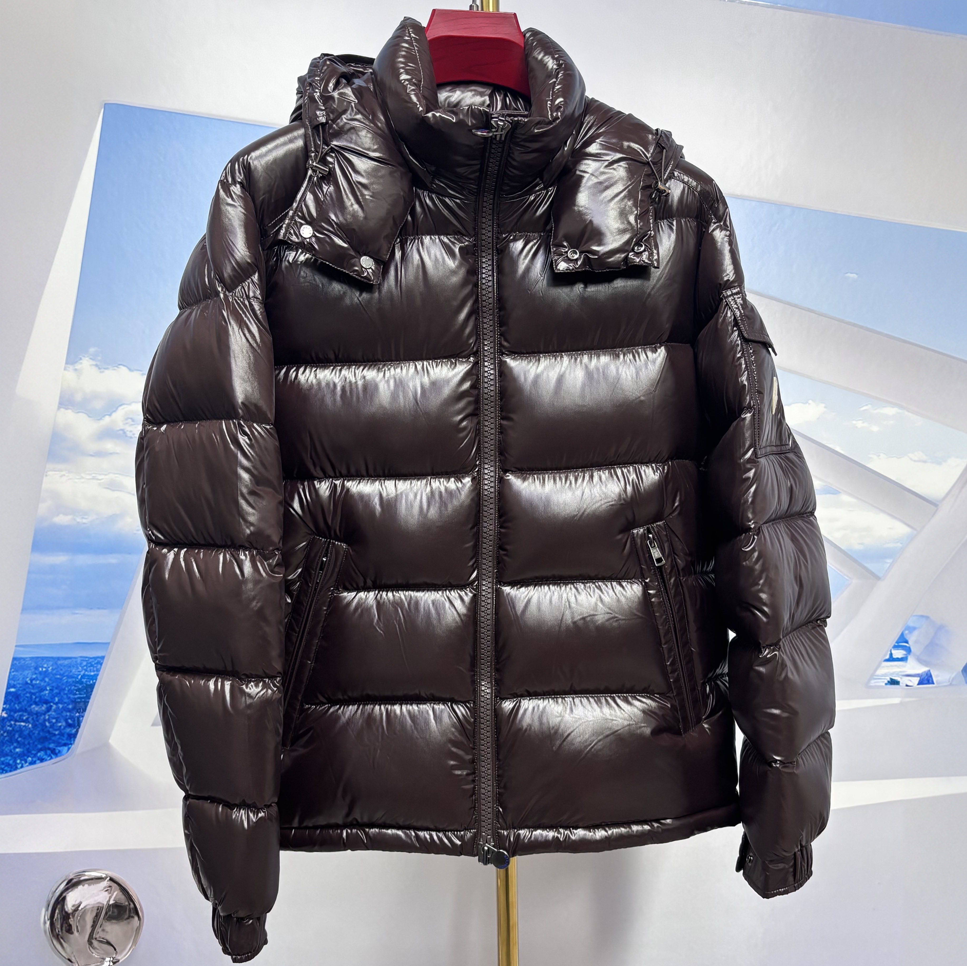 JHL带芯片蒙家经典连帽可卸轻便夹克羽绒服90白鹅绒男女同款外套