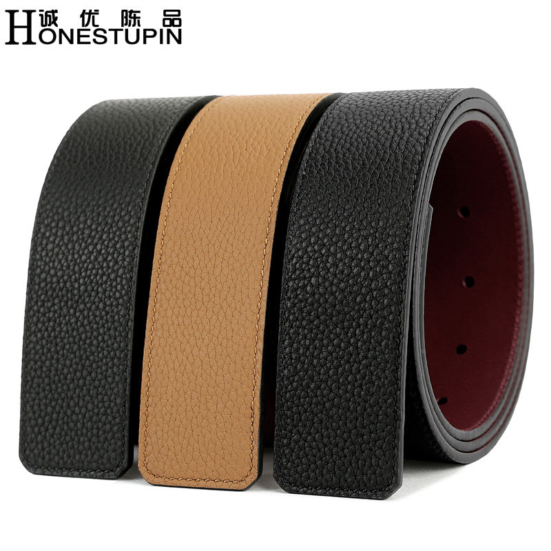 薄款 不带头皮带男真皮双面头层牛皮4.0cm纯带身无头腰带条不带扣