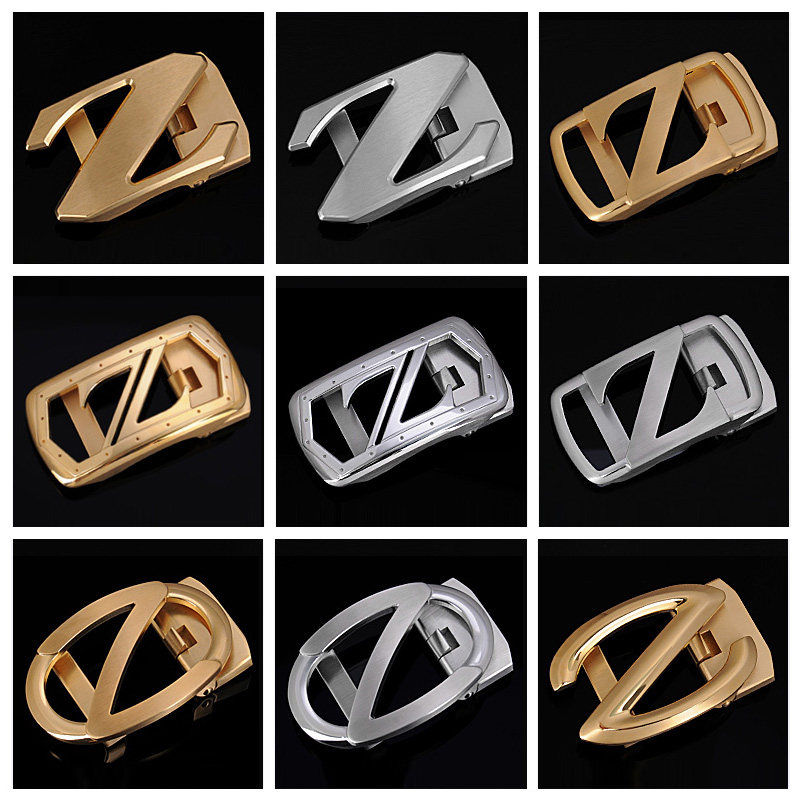 皮带扣头自动扣皮带头男式Z字母商务不锈钢腰带头配件3.5cm裤带头